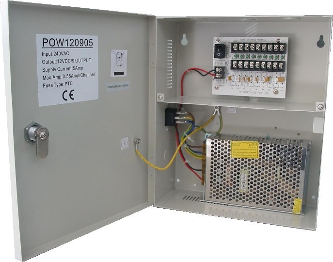 전환하는을 위한 12VDC 5A 100-240VAC 50-60Hz cctv 사진기 전력 공급
