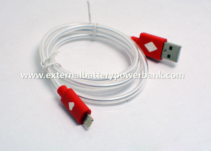 USB 데이타 전송을 비추는 8Pin는 iPhone5/5s/6/6Plus를 위한 빨간 LED 빛으로 케이블을 답니다