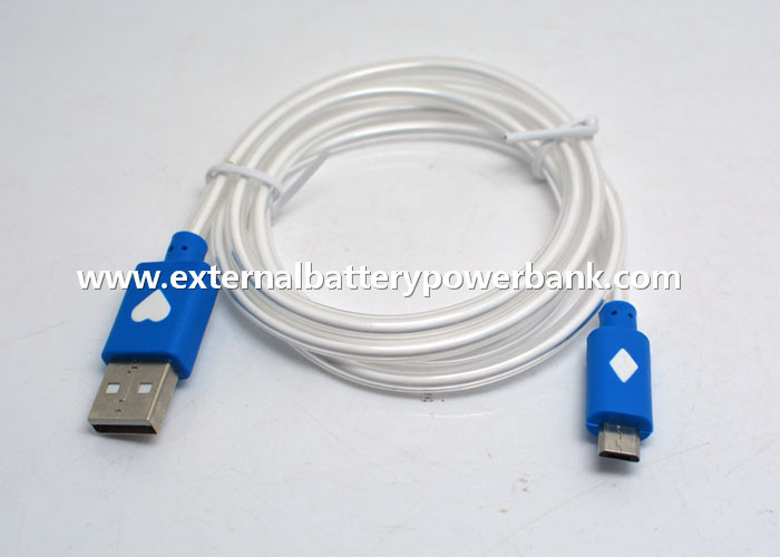 1M Samsung 인조 인간 전화를 위한 파란 빛을 가진 마이크로 USB 데이타 전송 케이블