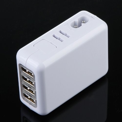 4개의 항구 가정, 다 마개를 위한 보편적인 USB 여행 충전기 벽 AC 접합기