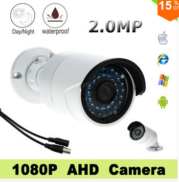 소니 IMX322 감지기 Cmos1080P AHD CCTV 사진기, 방수 안전 탄알 사진기
