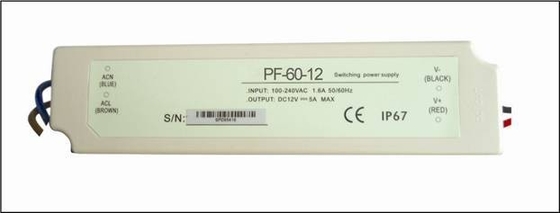 60 와트 일정한 전압 LED 운전사 IP67 24V DC의 높은 신뢰도를 점화하는 LED