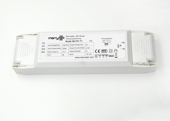 75 와트 Traic 일정한 전압 Dimmable LED 운전사 트레일 에지 IP20