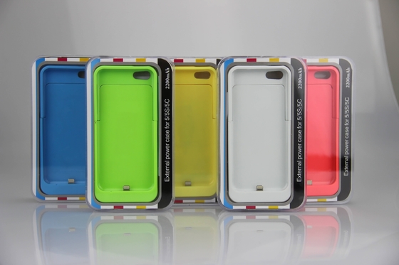 다 색깔 iPhone 5를 위한 얇은 iPhone 건전지 상자 2200mAh 전지 효력 팩