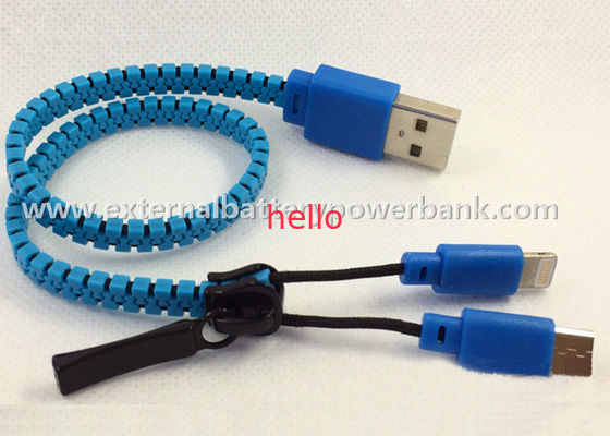 이동 전화를 위한 1개의 USB 위탁 케이블에 대하여 USB 데이타 전송 케이블/2를 지퍼로 잠그십시오