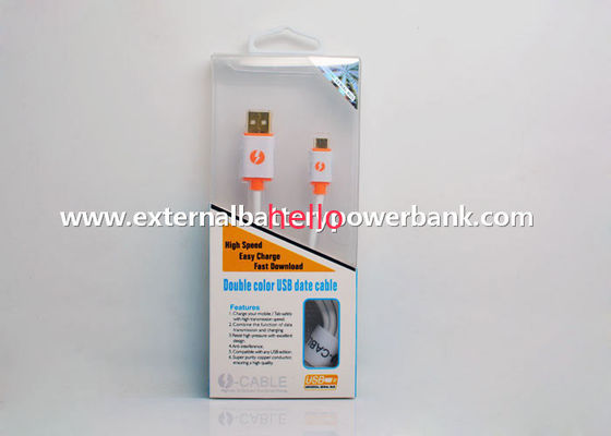 Samsung/HTC/검은 딸기 인조 인간 전화를 위한 둥근 백색 마이크로 컴퓨터 USB2.0 데이터 케이블