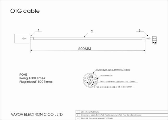 마이크로 usb 이동 전화 및 정제 창조적인 USB는 USB 데이타 전송 케이블에, OTG USB 케이블을 답니다