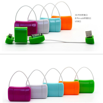 귀여운 부대 작풍을 가진 선전용 8pin 마이크로 USB 데이타 전송 케이블 스마트 폰 회의