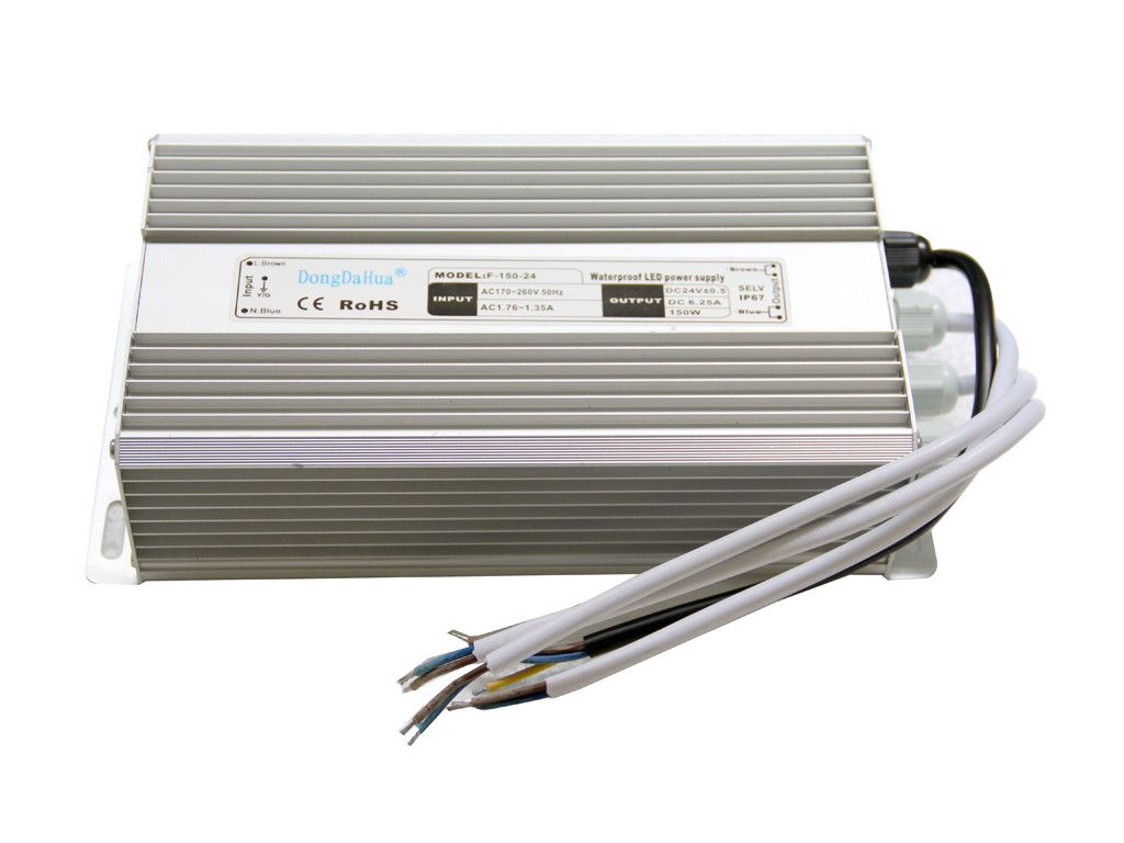 60Hz IP68는 단 하나 산출, 24v LED 운전사를 가진 LED 운전사 150W 6.5A를 방수 처리합니다