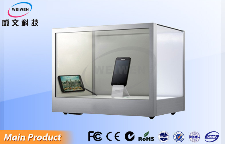 주문을 받아서 만들어진 투명한 LCD 디스플레이 탁상용 적외선 접촉 광고 기계