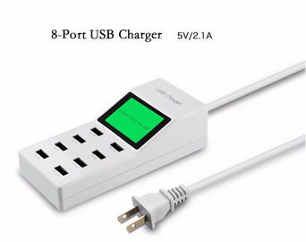 유니버설 8 USB 항구 전시 화면 미국 EU 영국 마개 여행 교류 전원 접합기 소켓 똑똑한 벽 충전기